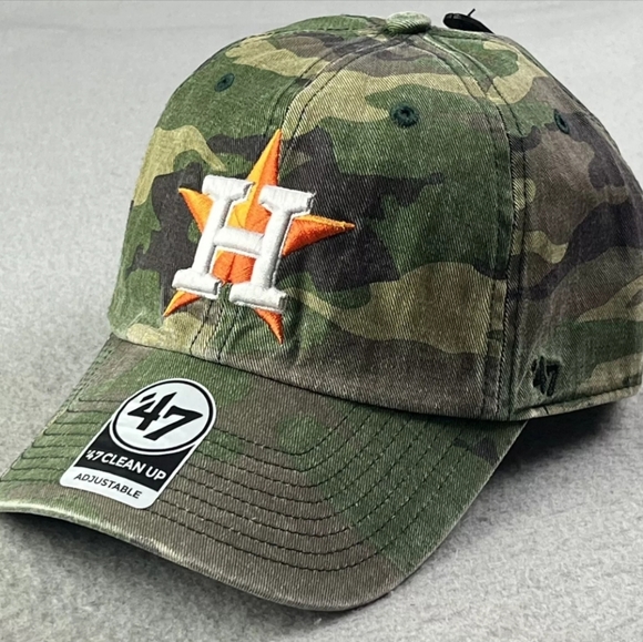 '47 Brand Houston Astros Camo Clean Up Adjustable Dad Hat One Size NEW - Picture 9 of 9
